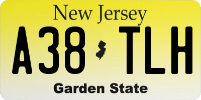NJ license plate A38TLH
