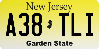 NJ license plate A38TLI