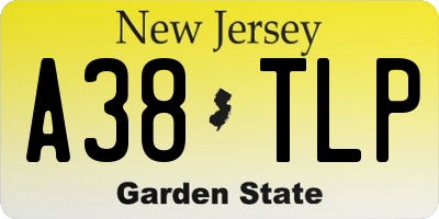 NJ license plate A38TLP