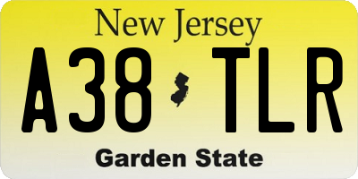 NJ license plate A38TLR