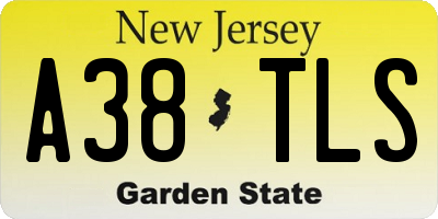 NJ license plate A38TLS