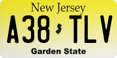 NJ license plate A38TLV