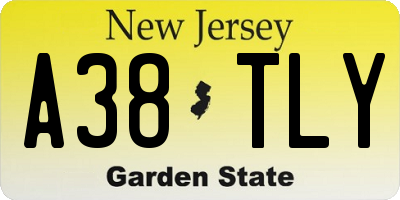 NJ license plate A38TLY