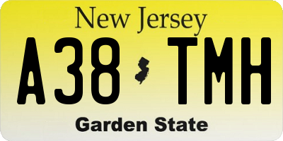 NJ license plate A38TMH