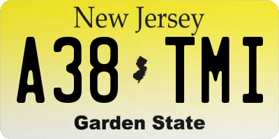 NJ license plate A38TMI