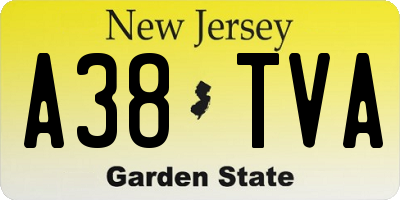 NJ license plate A38TVA