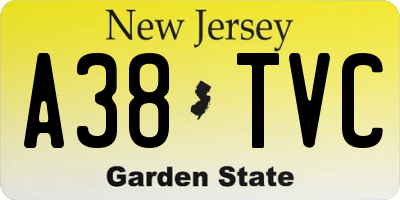 NJ license plate A38TVC