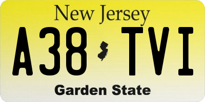 NJ license plate A38TVI