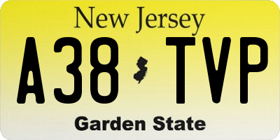 NJ license plate A38TVP