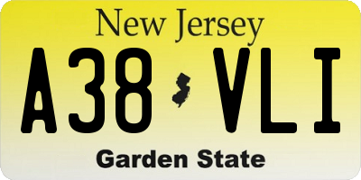 NJ license plate A38VLI