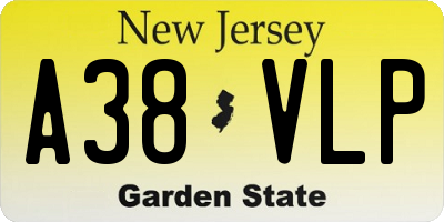 NJ license plate A38VLP