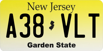 NJ license plate A38VLT