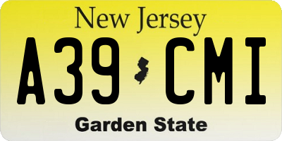 NJ license plate A39CMI