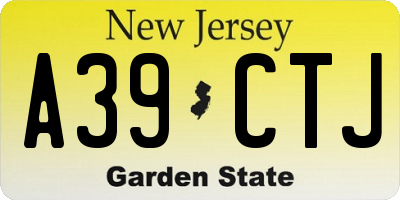 NJ license plate A39CTJ