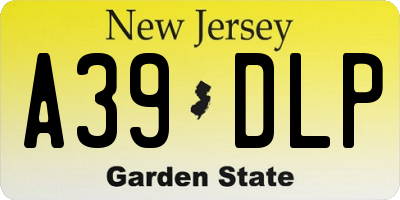 NJ license plate A39DLP