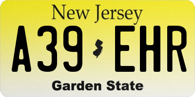 NJ license plate A39EHR
