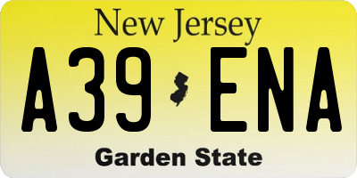 NJ license plate A39ENA