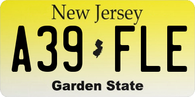 NJ license plate A39FLE