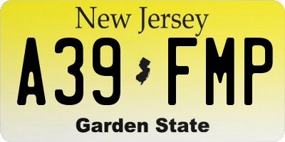 NJ license plate A39FMP