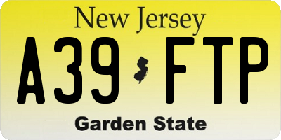 NJ license plate A39FTP