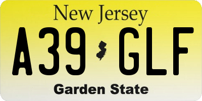 NJ license plate A39GLF