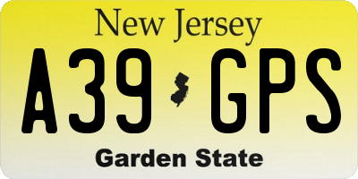 NJ license plate A39GPS
