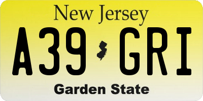 NJ license plate A39GRI