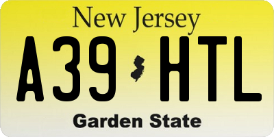 NJ license plate A39HTL