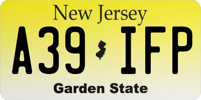 NJ license plate A39IFP