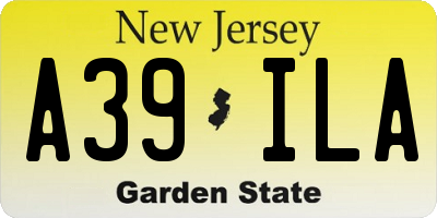NJ license plate A39ILA
