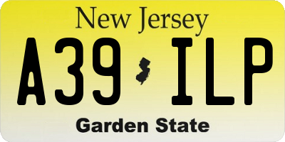 NJ license plate A39ILP