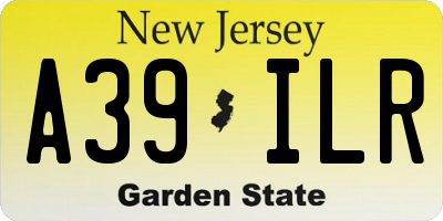 NJ license plate A39ILR