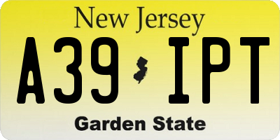 NJ license plate A39IPT
