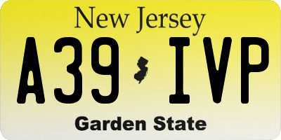 NJ license plate A39IVP