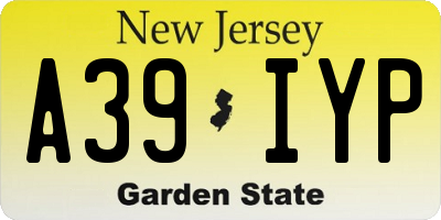 NJ license plate A39IYP