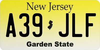 NJ license plate A39JLF