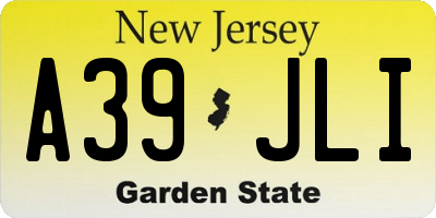NJ license plate A39JLI