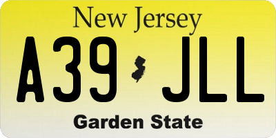 NJ license plate A39JLL