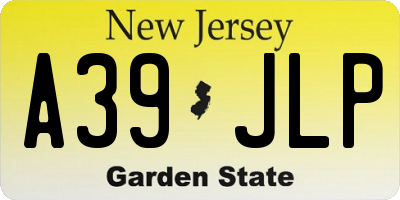 NJ license plate A39JLP