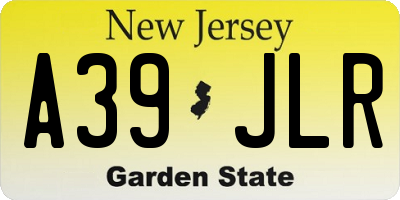 NJ license plate A39JLR