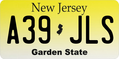 NJ license plate A39JLS