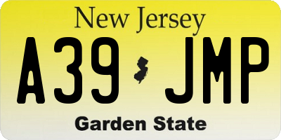NJ license plate A39JMP