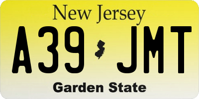 NJ license plate A39JMT