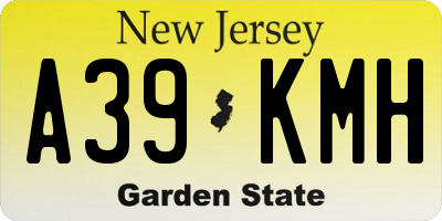 NJ license plate A39KMH
