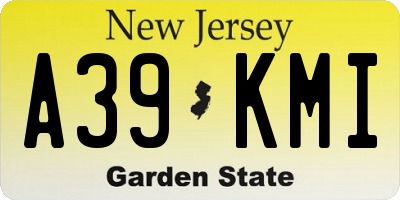 NJ license plate A39KMI