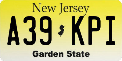NJ license plate A39KPI
