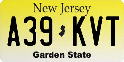 NJ license plate A39KVT