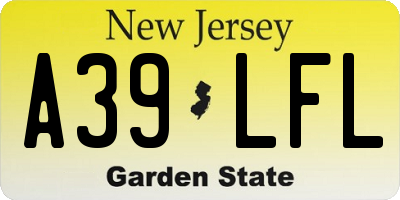 NJ license plate A39LFL