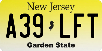 NJ license plate A39LFT