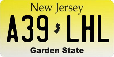 NJ license plate A39LHL
